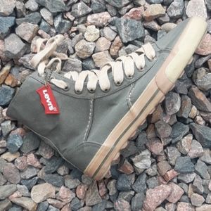Levis green khaki camvas high top sneakers mens 8
